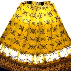 Triple Moon Long Cotton Skirt